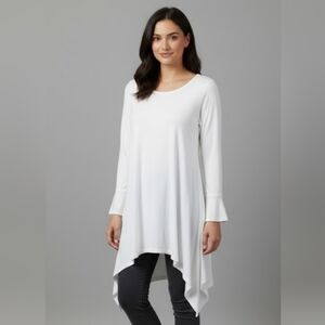 Nordstrom Jules & James White Flared Hem Tunic Sz Small